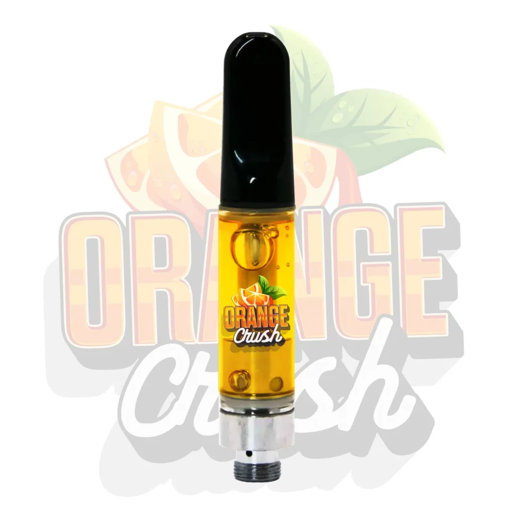 Orange Crush Vape 1g THC vape cartridge zesty orange flavor with refreshing cannabis uplift