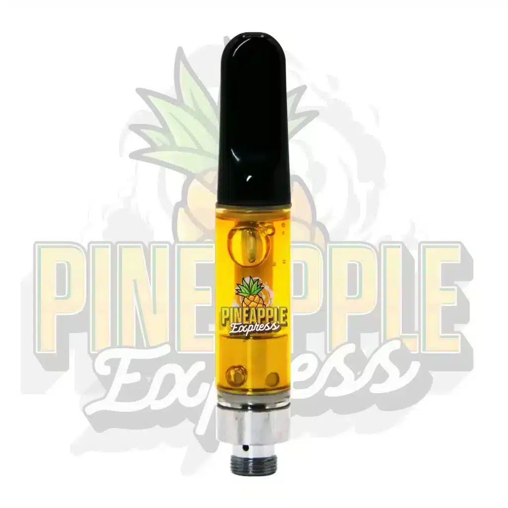 Pineapple Express 1g THC vape cartridge tropical pineapple flavor with uplifting daytime effects