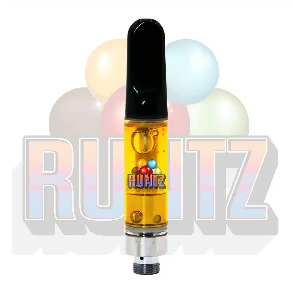 Runtz 1g THC vape cartridge – candy-inspired flavor with calming cannabis relaxation
