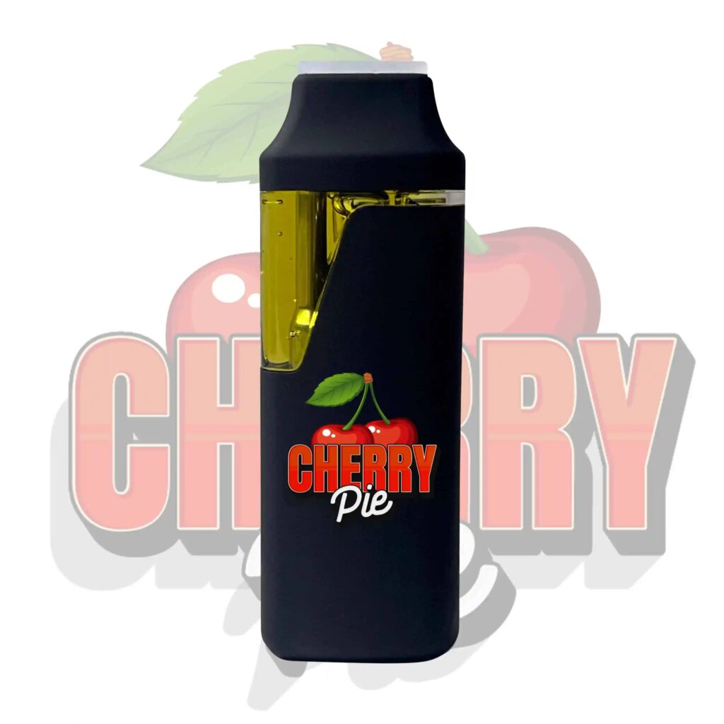 Cherry Pie 2g THC vape cartridge sweet cherry strain with calming cannabis effects