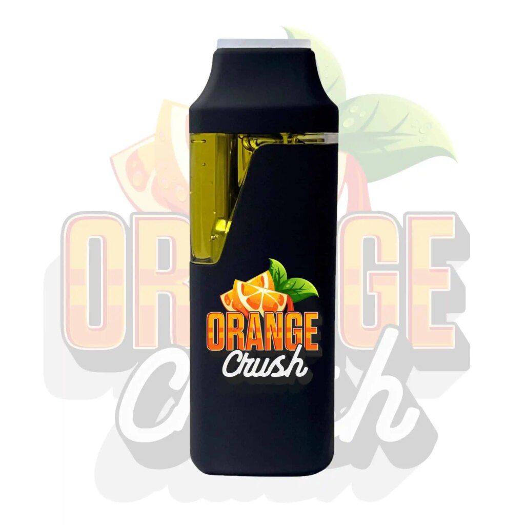 Orange Crush 2g THC vape cartridge citrusy orange flavor with refreshing cannabis uplift