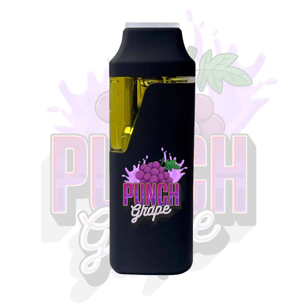 Grape Punch 2g THC vape cartridge bold grape flavor with energizing cannabis high
