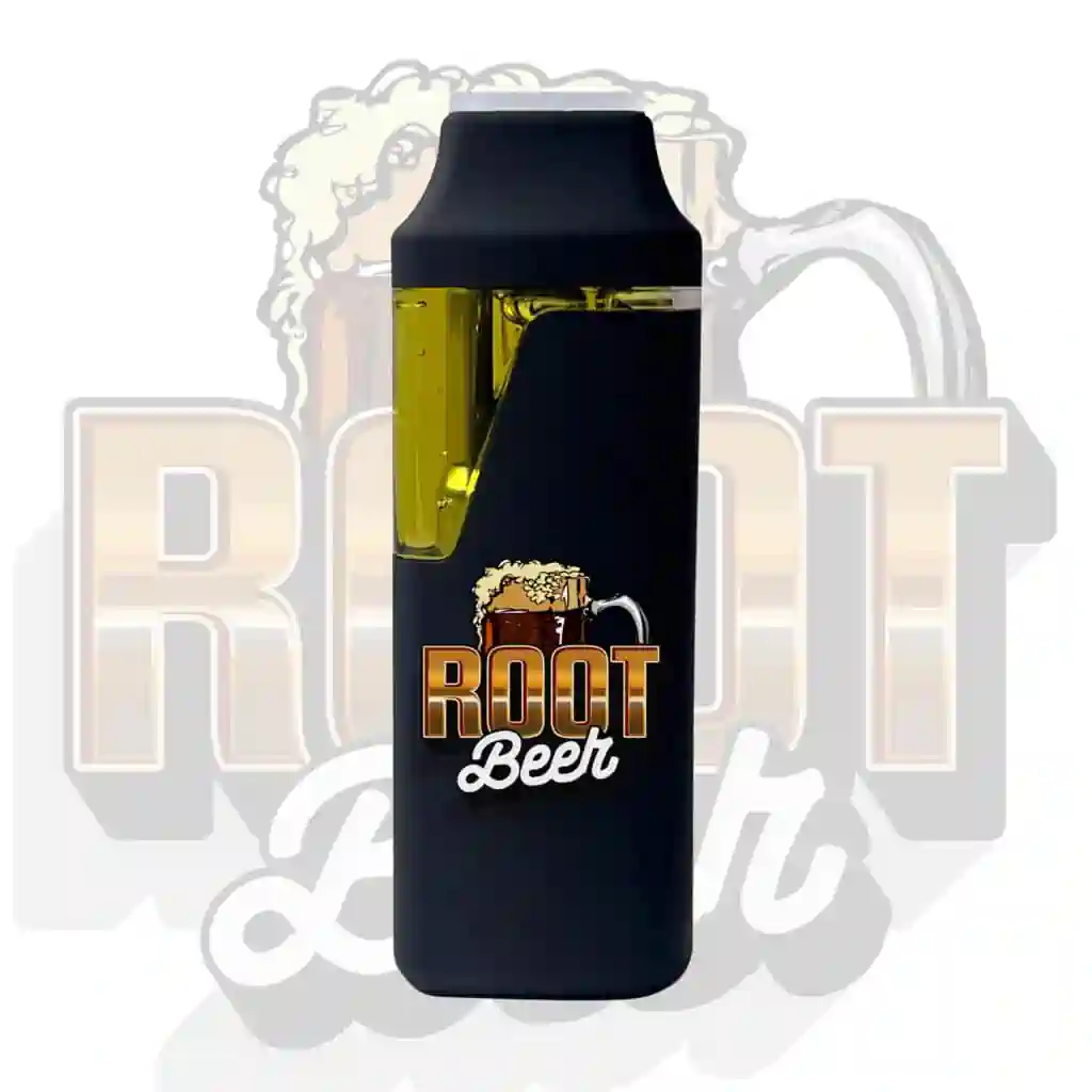 Root Beer 2g THC vape cartridge – classic soda flavor with smooth, relaxing cannabis effects