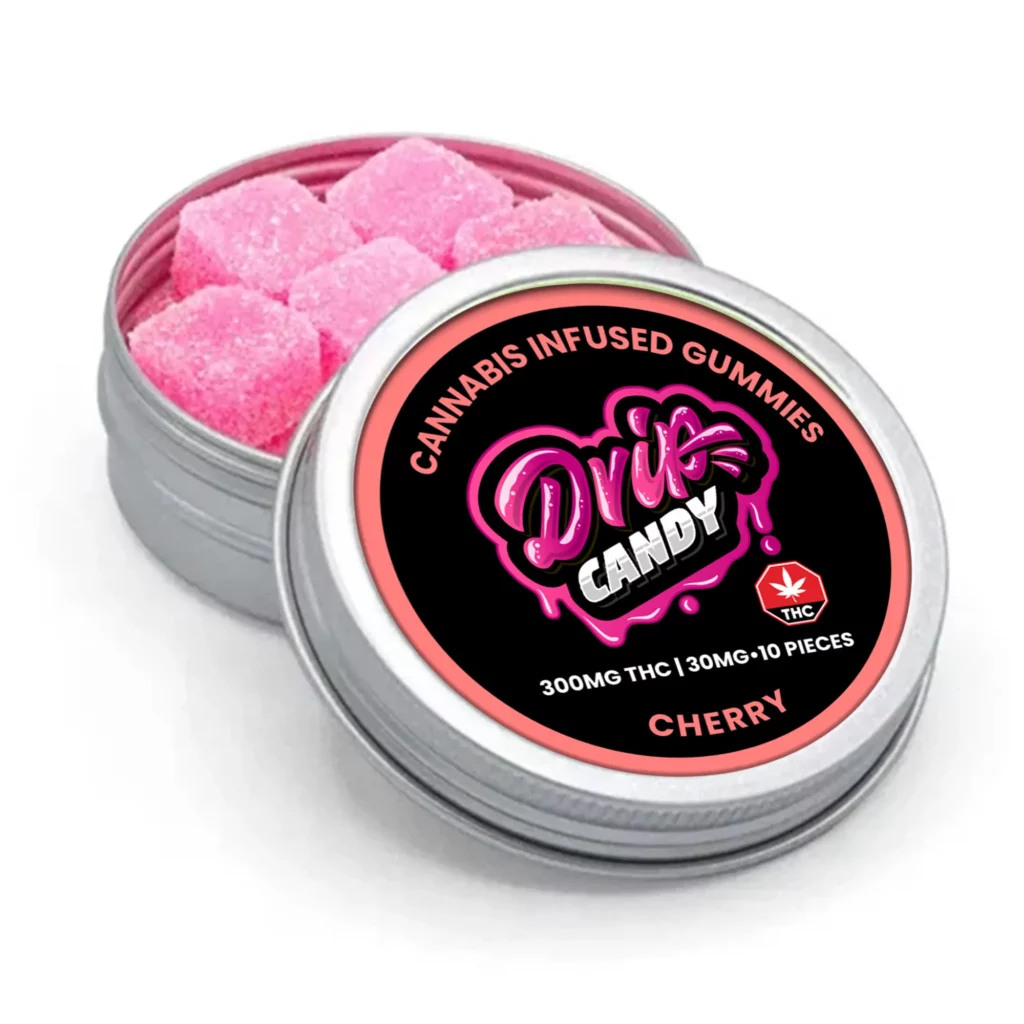 Cherry THC gummies 300mg – Sweet cannabis edibles for stress relief | TenDollarCarts Canada