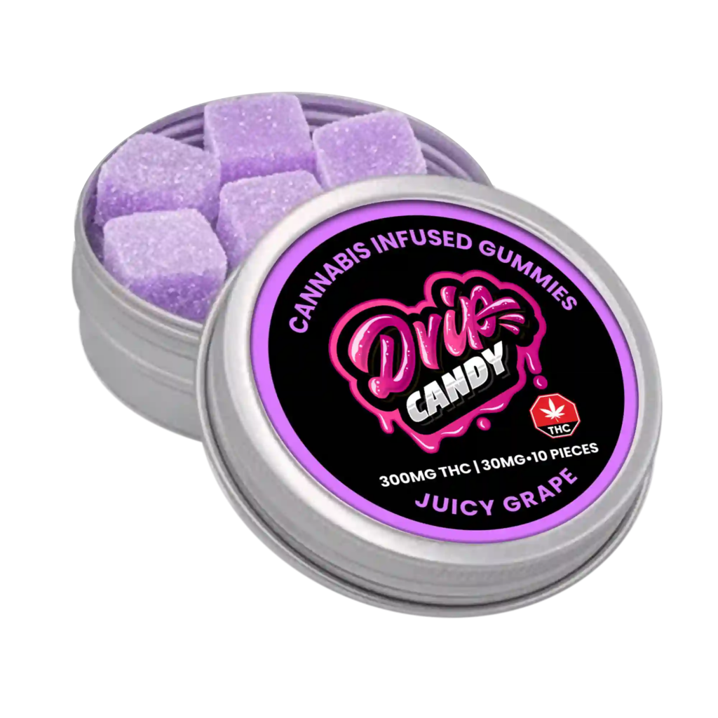 Grape THC gummies 300mg – Fruity cannabis edibles for calm relaxation