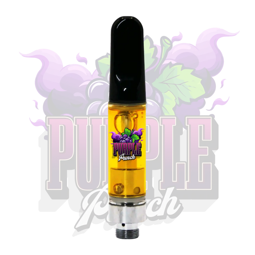 Purple Punch 1g THC vape cartridge – Sweet indica hybrid for stress relief – Premium THC Vape Canada
