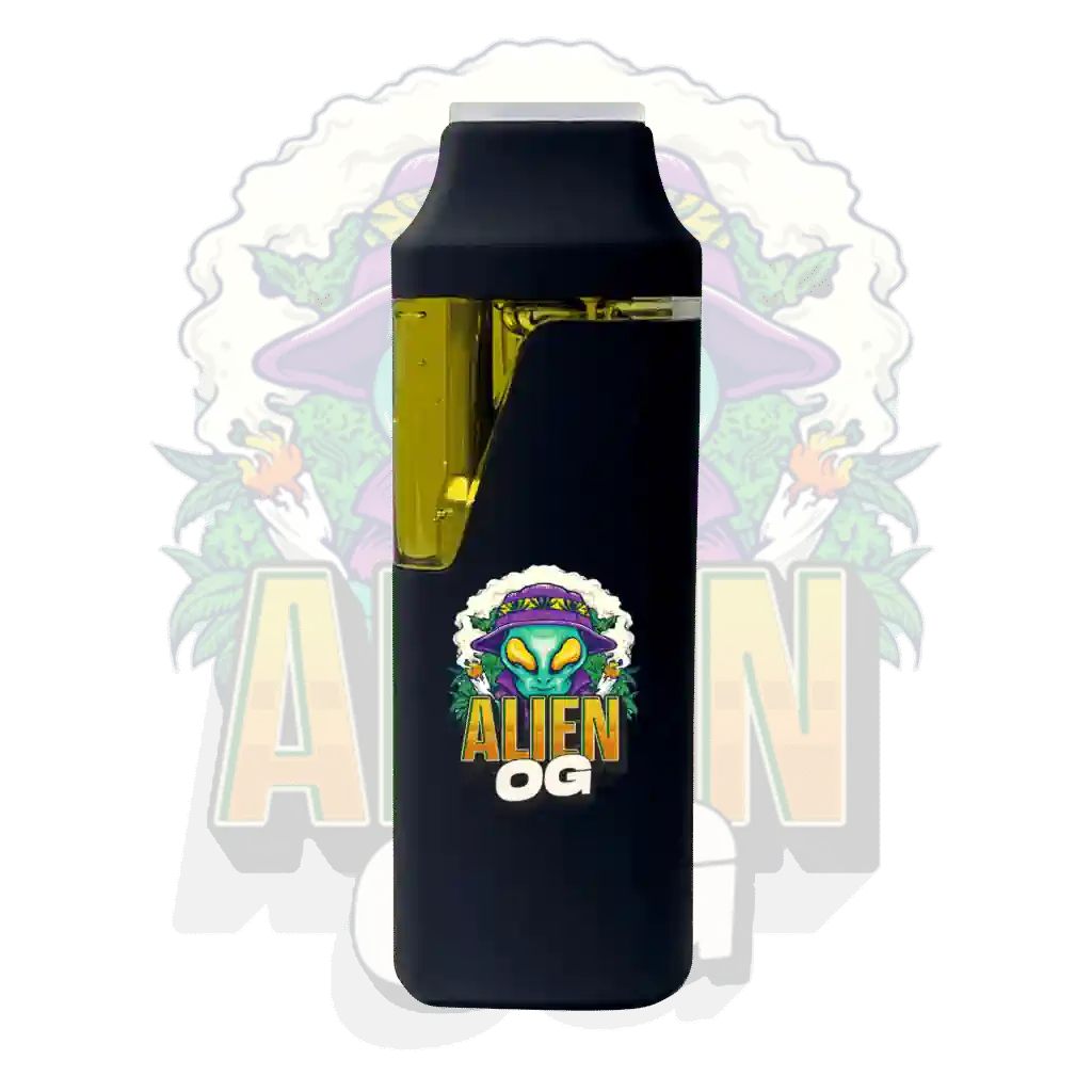 Alien OG 2g disposable THC vape pen – Earthy pine hybrid strain for relaxing euphoria | TenDollarCarts Canada