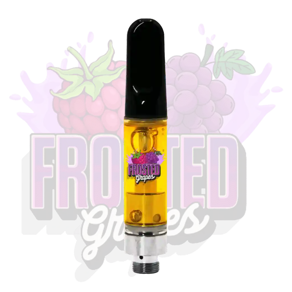 Frosted Grapes 1g THC vape cartridge – Indica strain with sweet grape calm – Buy Online in Canada