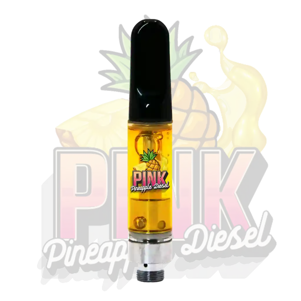 Pink Pineapple Diesel 1g THC vape cartridge – Tropical hybrid strain for energy boost – Buy Online in Canada