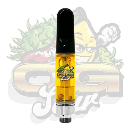 OG Sour Live Resin Cartridge 1g – Clear-headed THC cart for daytime relief | TenDollarCarts Canada
