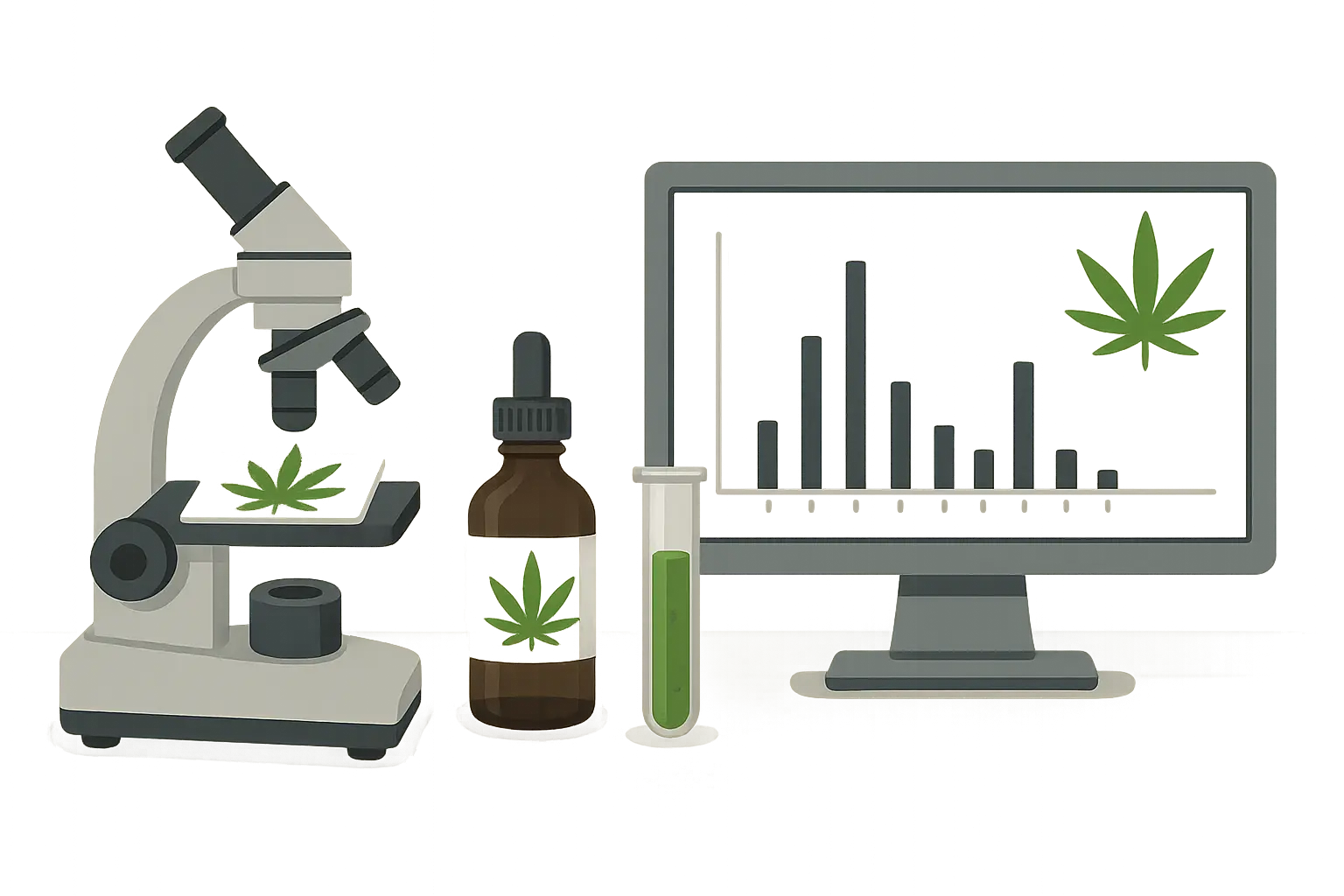 THC CBD cannabinoid content chart