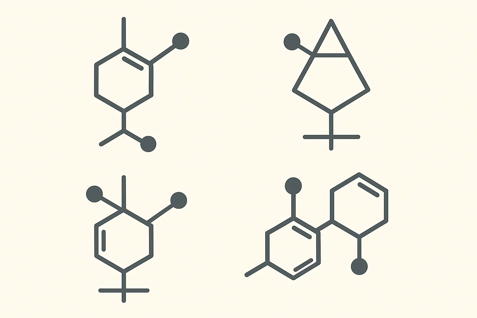 Cannabis terpene molecular structure diagram