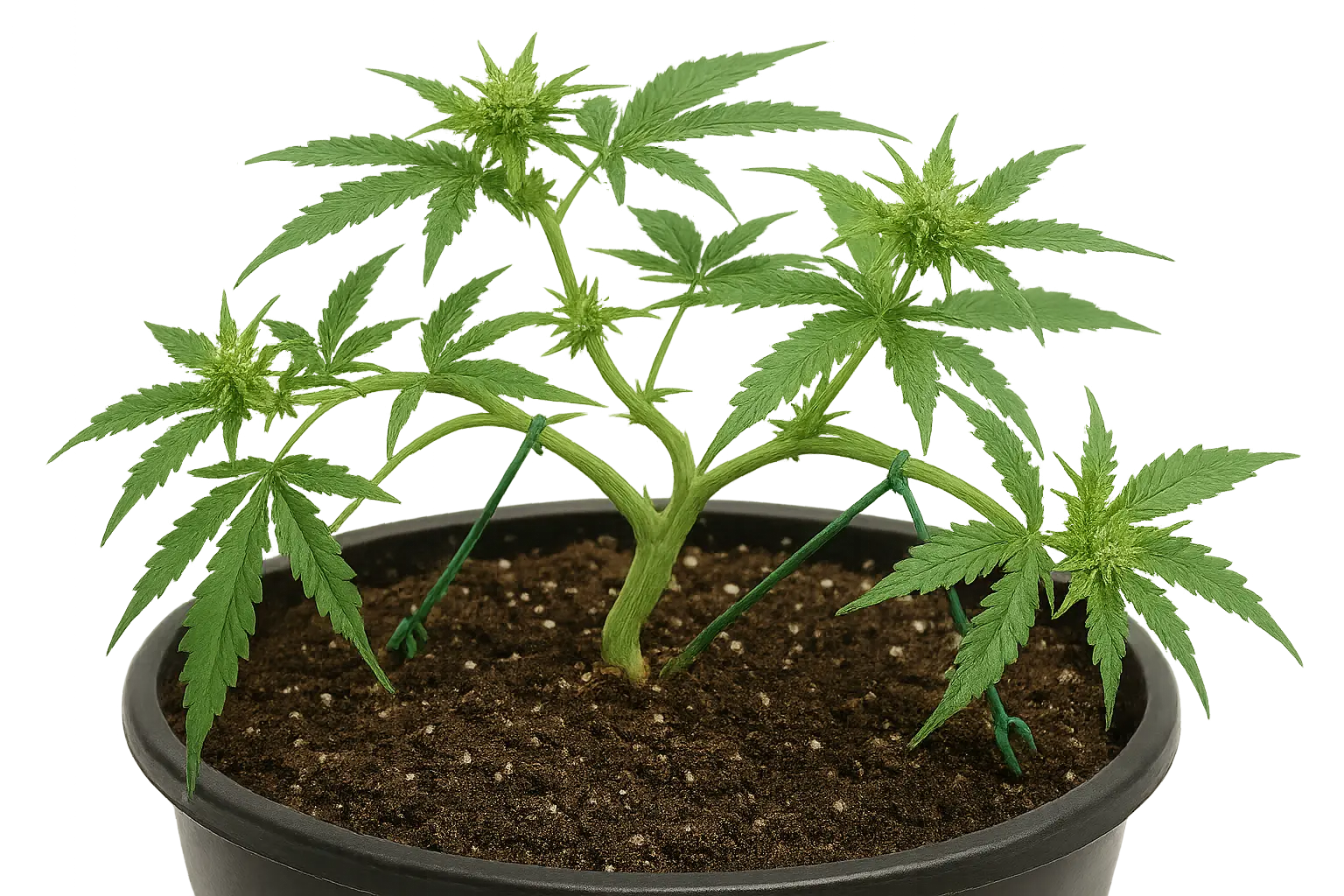 Cannabis plant training techniques