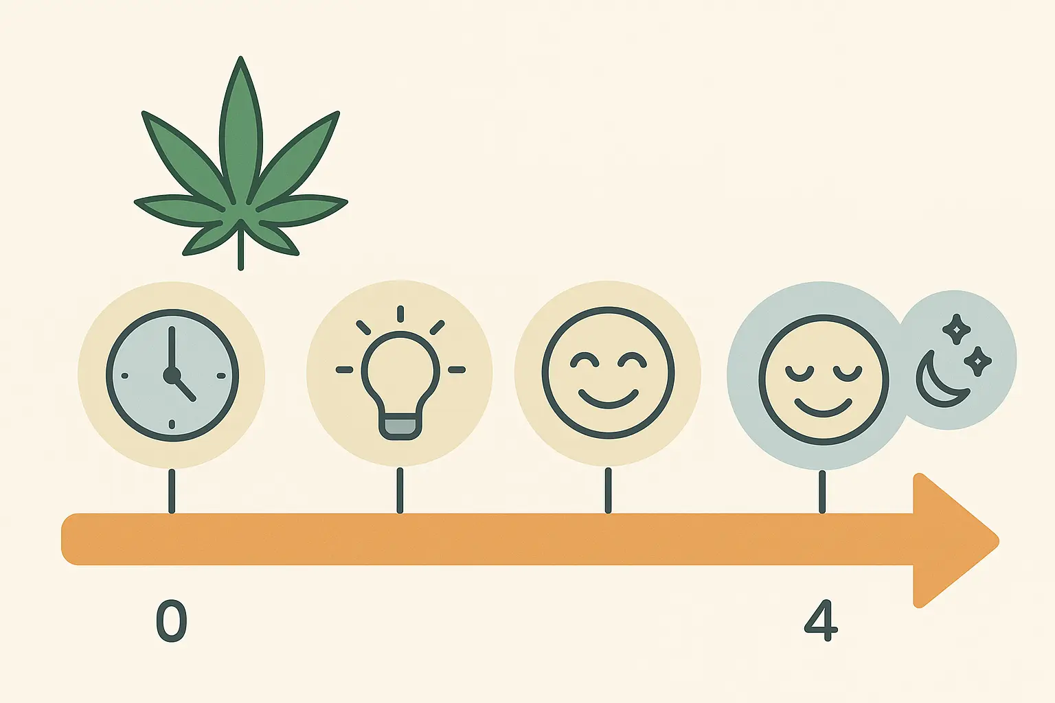 Cannabis effects timeline chart