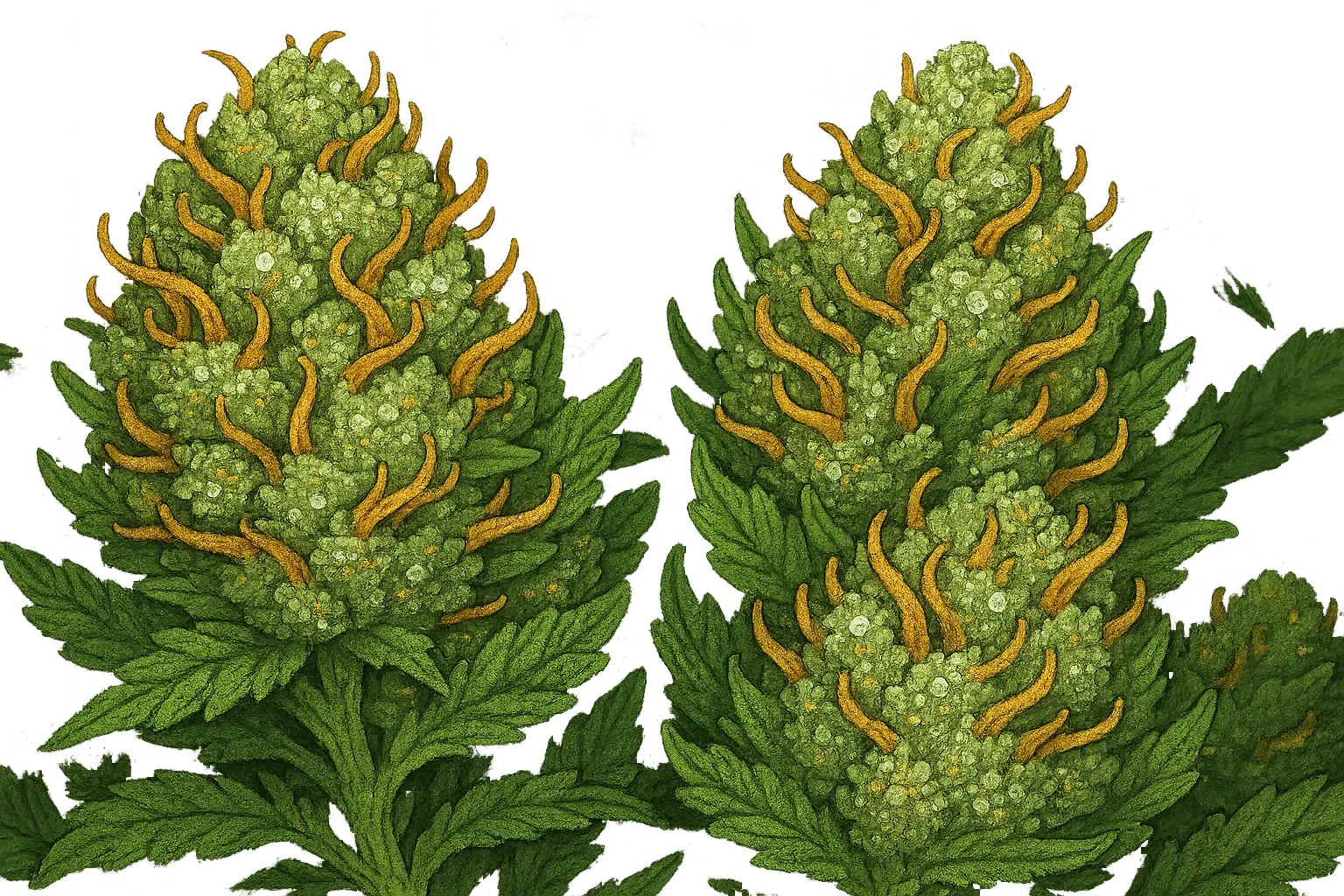 Close-up of premium Orange Creamsicle cannabis buds showing trichomes