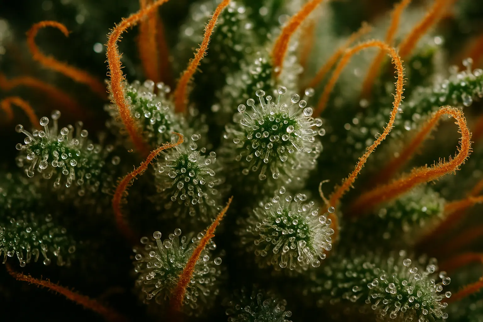 Close-up of Pink Rozay cannabis buds showing pink and purple coloration