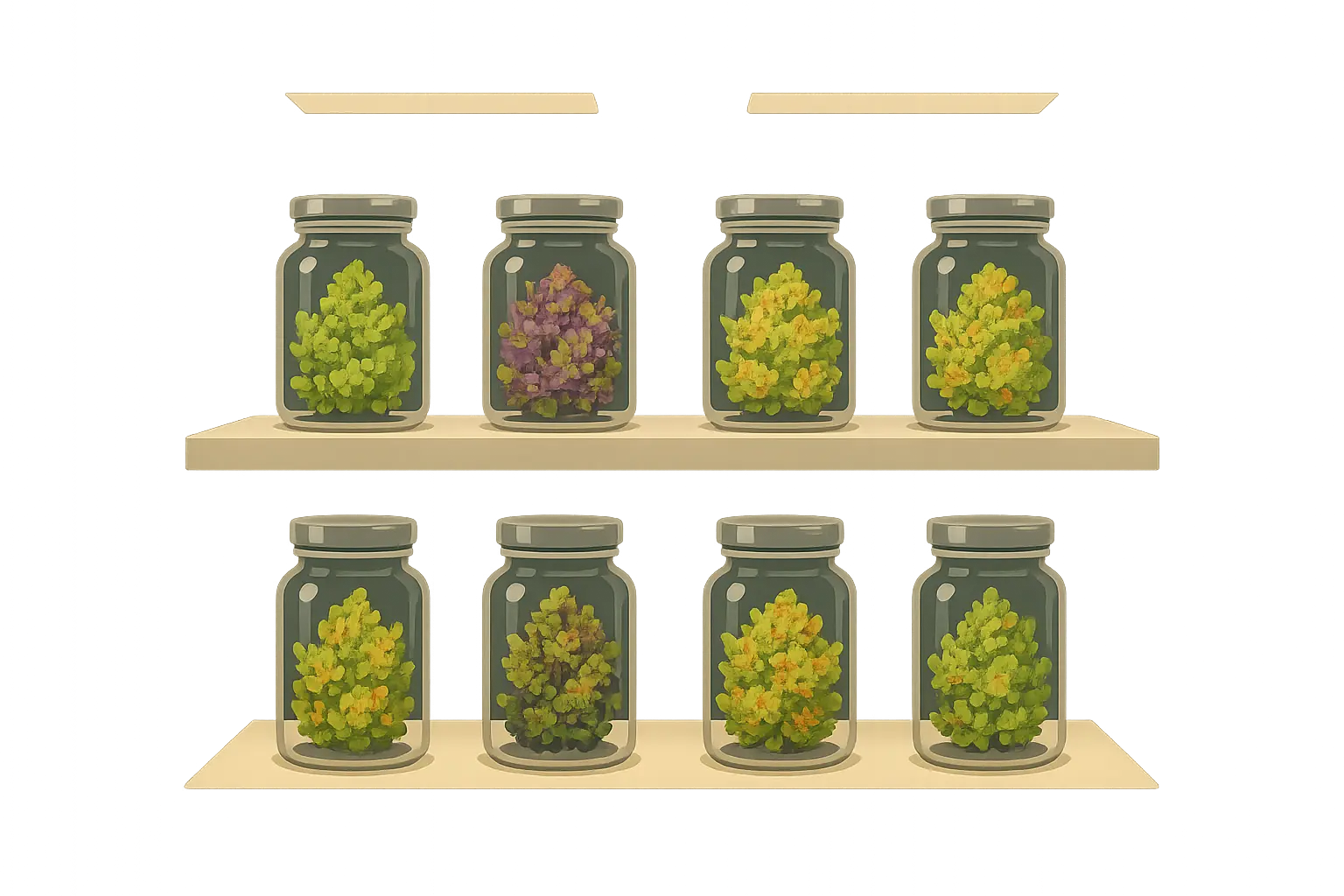 Close-up view of Glitter Bomb strain showing dense trichome coverage