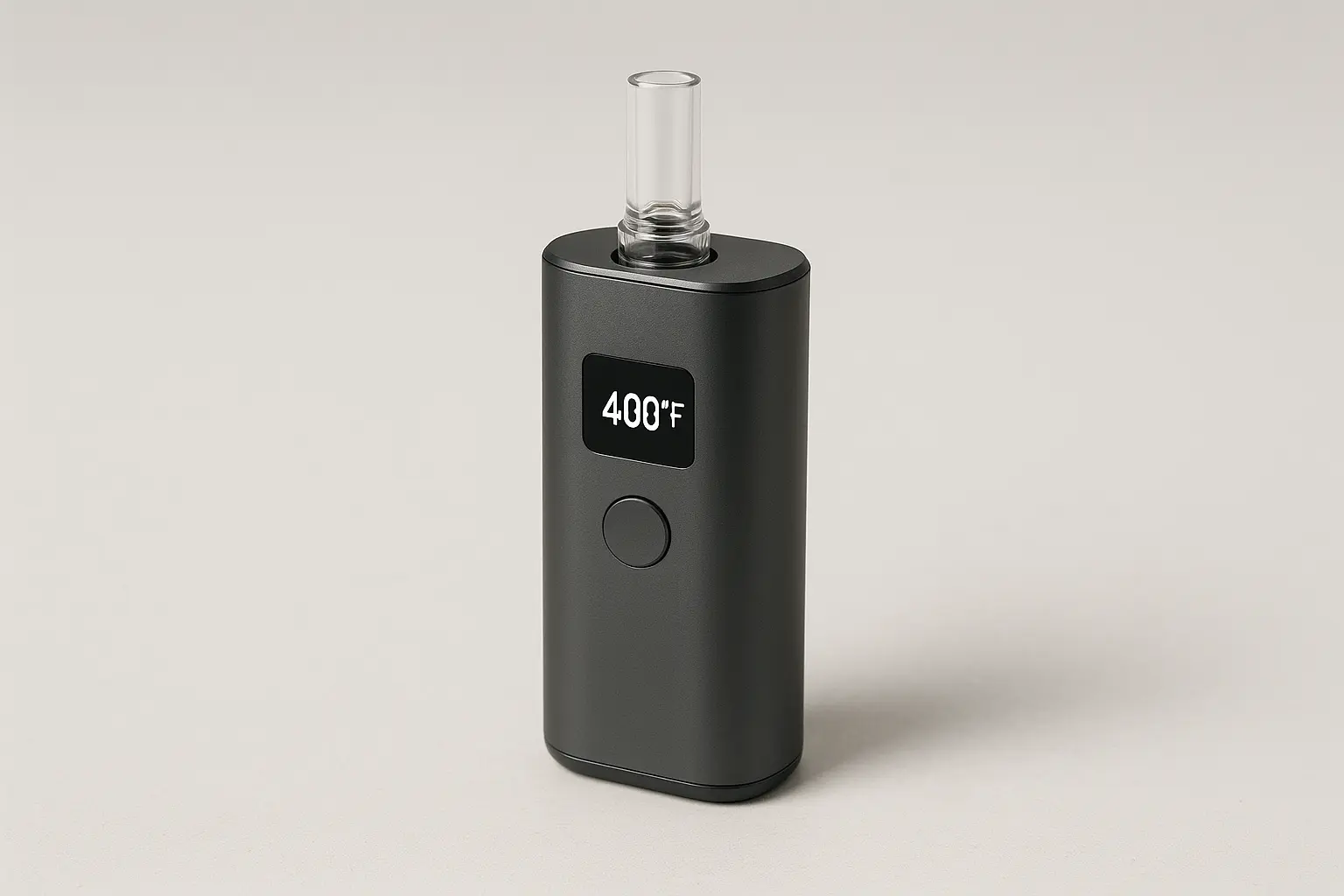 Vaporizer device with temperature control for cannabis consumption