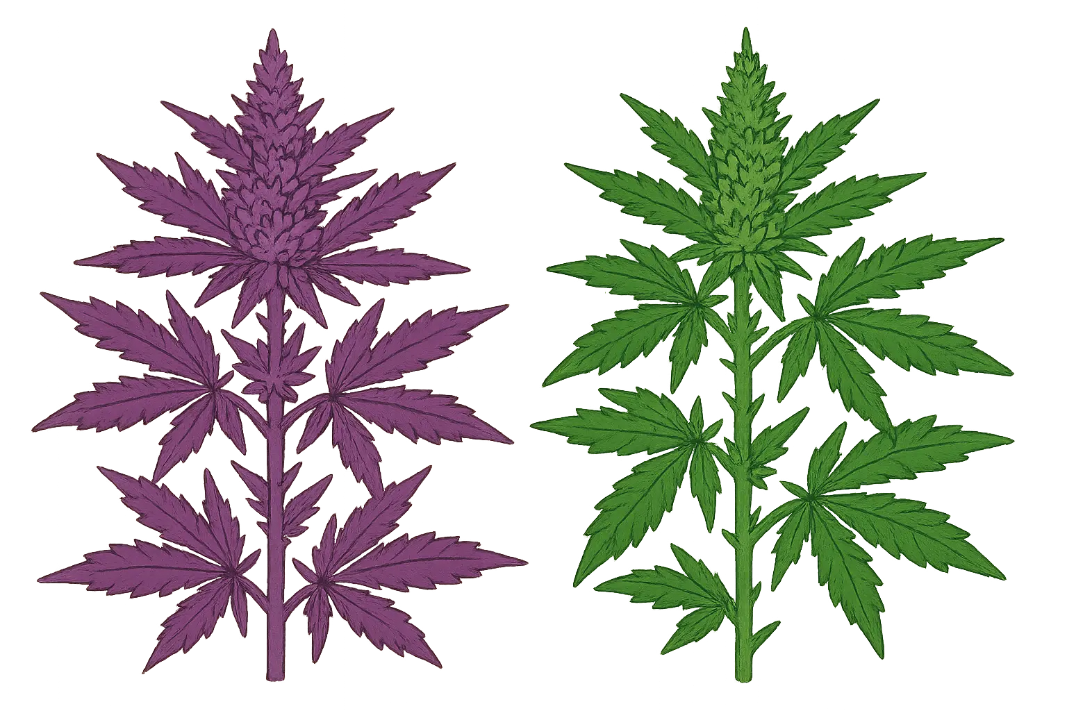 Different Blueberry Muffin phenotypes showing color variations