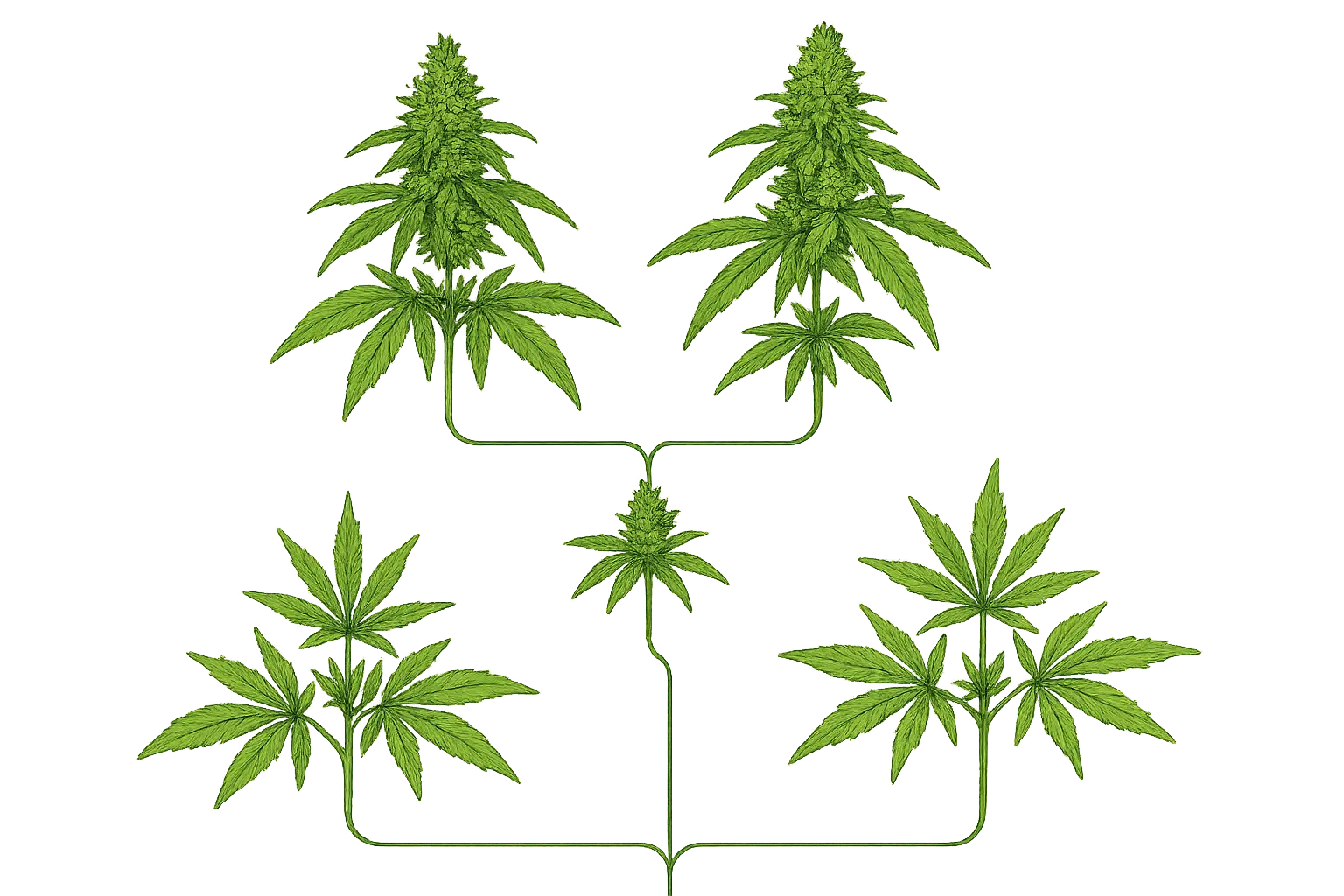 Rainbow Belts strain phenotype variations